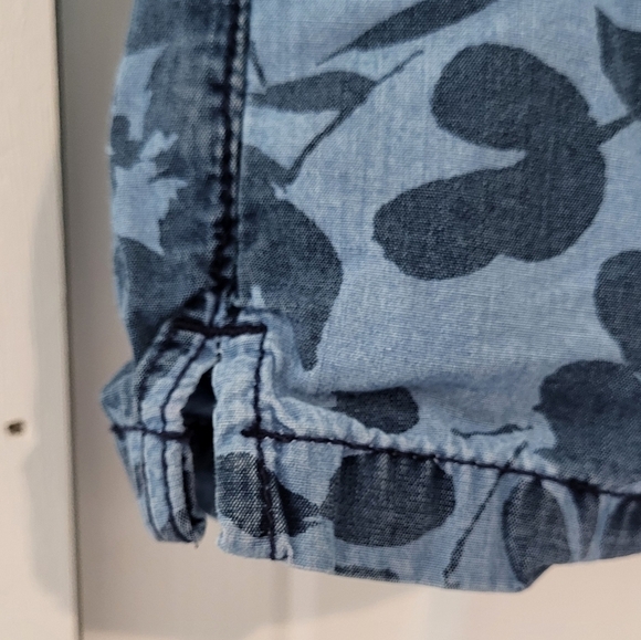 Karen Scott Chambray Cotton Drawstring Printed Shorts - Picture 5 of 9